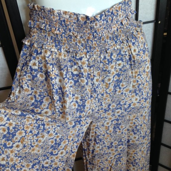 Gorgeous Comfy Print Smock Waist Wide Leg, Approx Inseam 29", NWOT - Picture 4 of 14